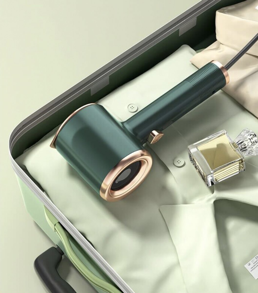 ZYLARO 2-in-1 Kledingstomer en Strijkijzer Crème Wit