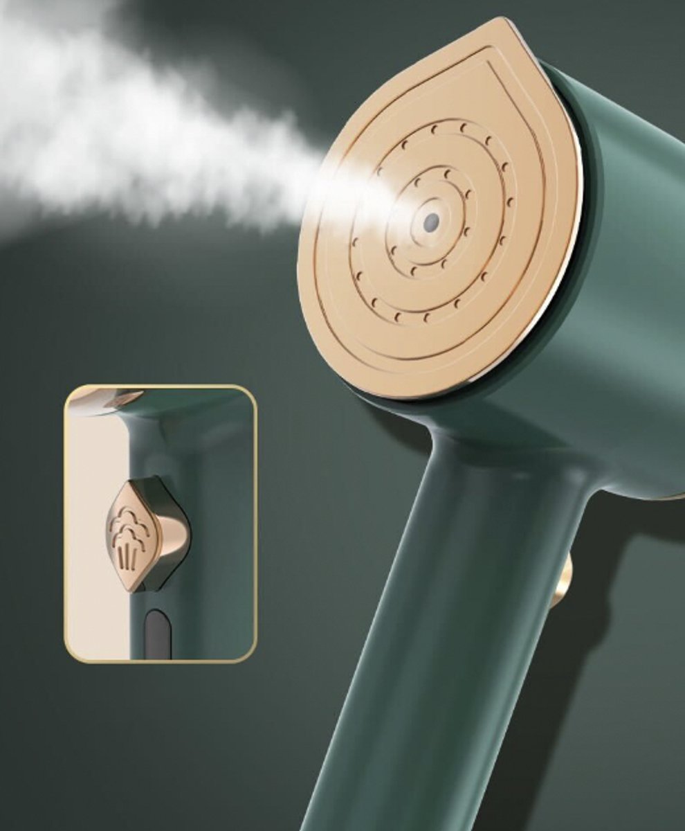 ZYLARO 2-in-1 Kledingstomer en Strijkijzer Crème Wit