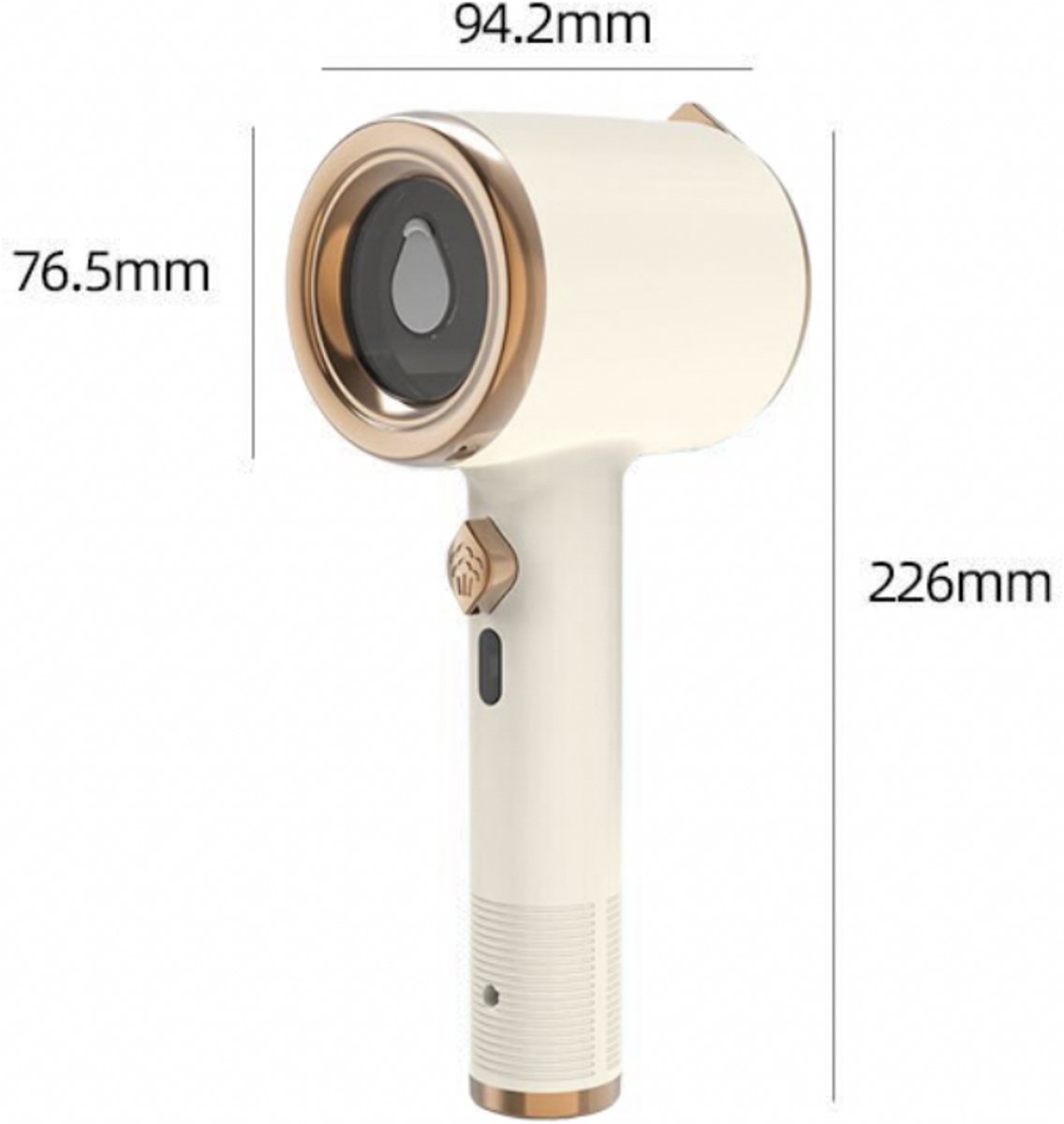 ZYLARO 2-in-1 Kledingstomer en Strijkijzer Crème Wit