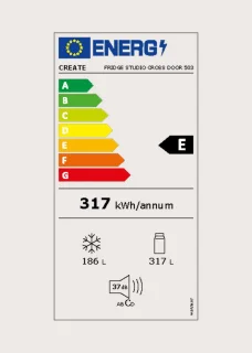 CREATE - Koelkast 4 deuren 503L met Care+ - FRIDGE STUDIO CROSS DOOR 503
