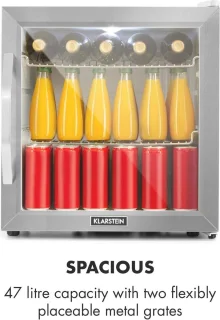 Compacte Minibar Koelkast met Glazen Deur - 47 Liter, Stil en Energiezuinig