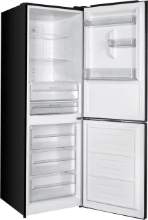 Wiggo WR‑CD18NFB(DX) – Koel‑Vriescombinatie – 323 L – No Frost – 2 Deuren – 39 dB – Energieklasse B – 5 Jaar Garantie – Donker Roestvrijstaal