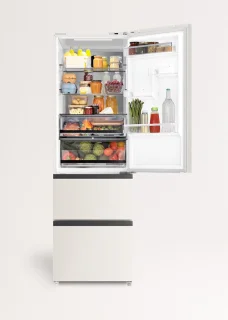 CREATE - 401L koelkast in Italiaanse stijl met Space Pro en Care+ - Gebroken wit - FRIDGE STUDIO COMBI PRO FLEX 401