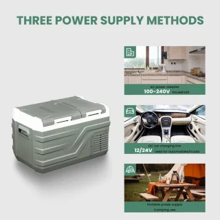 TrendWave Mini Koelkasten – Mini Koelkast Voor Reizen – Minibar – Kleine Koelkast 12/24 V DC 100-240V AC – Autokoelkast Vriezer