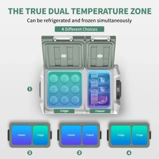 TrendWave Mini Koelkasten – Mini Koelkast Voor Reizen – Minibar – Kleine Koelkast 12/24 V DC 100-240V AC – Autokoelkast Vriezer