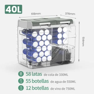 TrendWave Mini Koelkasten – Mini Koelkast Voor Reizen – Minibar – Kleine Koelkast 12/24 V DC 100-240V AC – Autokoelkast Vriezer
