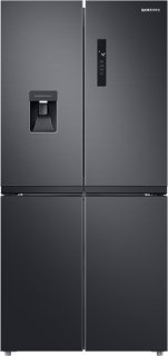 Samsung RF48A401EB4/EO, Vrijstaand, Frans deur, Zwart, LED, Op de deur, Gehard glas review