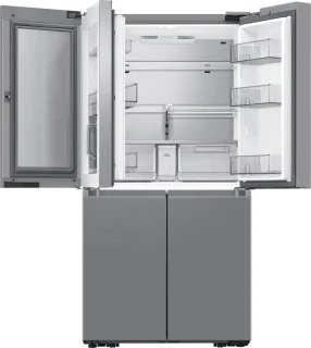 Samsung RF65DG960ESR, Vrijstaand, Multideur, Roestvrijstaal, 4 deur(en), Binnenin, Glas