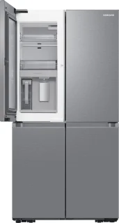 Samsung RF65DG960ESR, Vrijstaand, Multideur, Roestvrijstaal, 4 deur(en), Binnenin, Glas