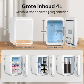 Skincare Fridge 4L - Organizer - Make up Koelkast - Beauty Fridge - Wit