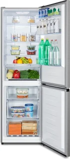 Hisense RB390N4BCC - Vrijstaande koel-Vriescombinatie - Wit - 59,5 cm breed - 304 l - Energieklasse C - Roestvrijstaal - No Frost - LED verlichting