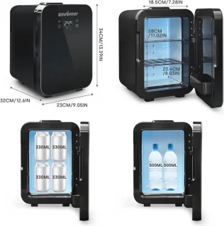 Draagbare Minikoelkast 10L - 12 Blikjes Koeler en Warmer met LCD Temperatuurdisplay voor Auto