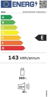 Beko B1RMLNE444W - Kastmodel koelkast - Wit