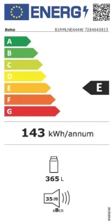 Beko B1RMLNE444W - Kastmodel koelkast - Wit
