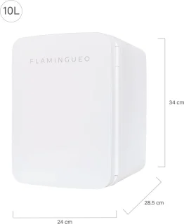 Mini Koelkast 10L - Draagbare Koelkast 12V/220V, Cosmetica Koelkast met Warm en Koud Functie