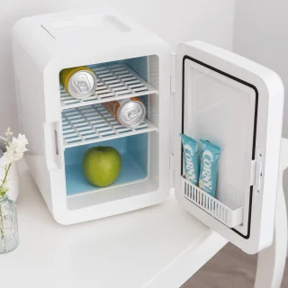 Mini Koelkast 10L - Draagbare Koelkast 12V/220V, Cosmetica Koelkast met Warm en Koud Functie