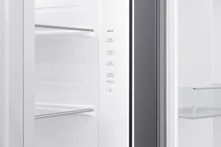 Samsung RS65DG54M3SL, Vrijstaand, Amerikaanse deur, Roestvrijstaal, Stainless steel, Deur-op-deur, Binnenin