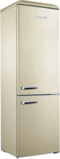 Helvetia Retro Koel-vriescombinatie HRCBGR300PEC1 - Crèmekleur (Beige) 300L - Led Verlichting- Leverbaar vanaf 8/11