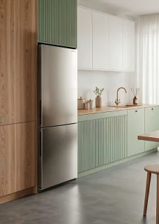 CREATE - 231L combi-koelvriescombinatie - Roestvrij staal - FRIDGE STUDIO COMBI 231