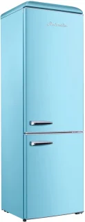 Helvetia Retro Koel-vriescombinatie HRCBGR300PELB1 - Hemelsblauw - 300L - Led Verlichting- Leverbaar vanaf 8/11