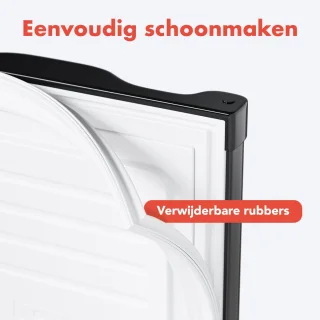 KitchenBrothers Vriezer - 64L - Compact Tafelmodel - 3 Vrieslades - Diepvrieskast - Vrijstaand - Zwart