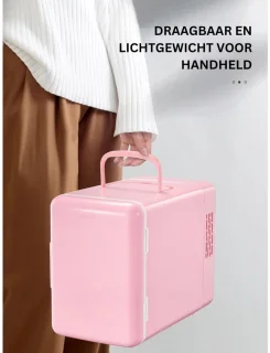 Minibar - Mini Koelkast Glazen Deur - Drankenkoelkast - Flessenkoelkast - 6L - Roze