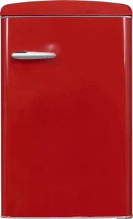 Exquisit RKS120-V-H-160FR - Tafelmodel Koelkast - Retro - LED Verlichting - 122 Liter - 41dB - Rood