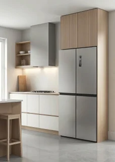 CREATE - Koelkast 4 deuren 503L met Care+ - Roestvrij staal - FRIDGE STUDIO CROSS DOOR 503