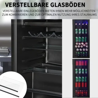 128L Mini Koelkast met 8L Kast Blauw