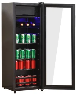 128L Mini Koelkast met 8L Kast Blauw