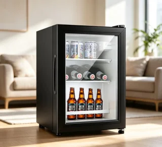 36 liter zwarte vrijstaande drankkoeler