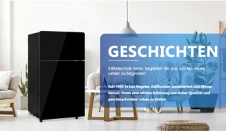 72L mini-koelkast zwart met glazen deur