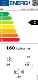 AEG ORC8M321CL Koel-vriescombinatie