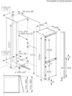 AEG OSC6N181ES Inbouw koel-vriescombinatie