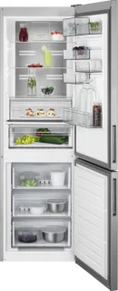 AEG RCB732E5MX koel-vriescombinatie 331L staalgrijs