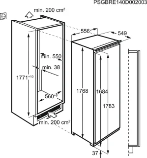AEG SKE818E1DC Inbouwkoelkast