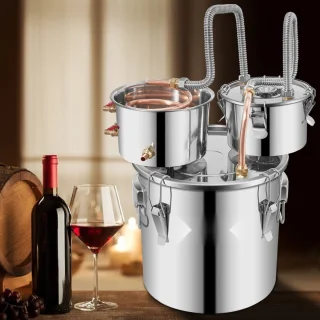 Alambiek Distilleerketel 12,3 L RVS/Koper