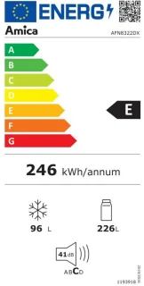 Amica AFN8322DX Koel-vriescombinatie RVS