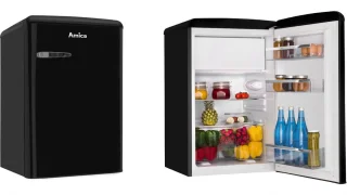 Amica AR1112N Retro Tafelmodel Koelkast Zwart