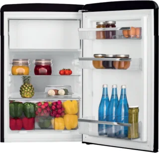 Amica AR1112N Retro Tafelmodel Koelkast Zwart