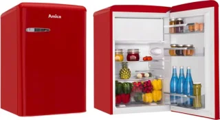 Amica AR1112R Retro Tafelkoelkast Rood