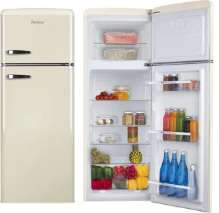 Amica AR7252C Retro Koel-vriescombinatie 245L Crèmekleur