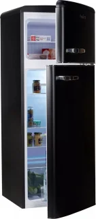 Amica AR7252N Retro koel-vriescombinatie zwart 166,5 cm
