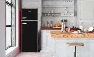 Amica AR7252N Retro koel-vriescombinatie zwart 166,5 cm