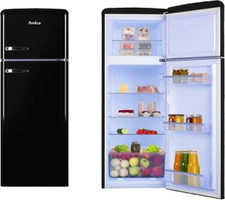Amica AR7252N Retro koel-vriescombinatie zwart 166,5 cm