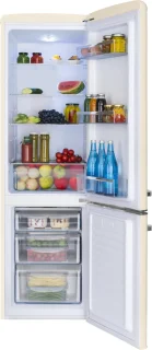 Amica AR8242C Retro Koel-Vriescombinatie Crèmekleur E-label