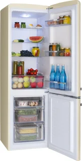 Amica AR8242C Retro Koel-Vriescombinatie Crèmekleur E-label