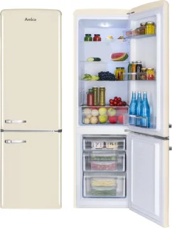 Amica AR8242C Retro Koel-Vriescombinatie Crèmekleur E-label