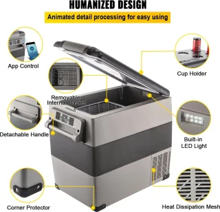 Auto Koelkast Compressor 45L Mini Tafelmodel Met Vriesvak