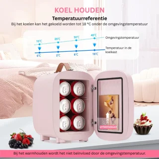 Beauty Fridge 4L Make-up Koelkast Roze